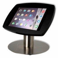iPad 2017, iPad Air, Air 2/ iPad Pro 9.7-inch, stijlvolle stabiele tafelstandaard Lusso, inclusief slot, zwart/RVS