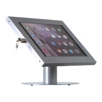 iPad 12.9 tafelstandaard grijs voor iPad Pro 12.9; Securo voor 12 tot 13 inch tablets; diefstalbestendige behuizing en voet van grijs gecoat staal