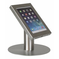 iPad mini tafelstandaard grijs; Securo voor 7 tot 8 inch tablets diefstalbestendige behuizing en voet van grijs gecoat staal