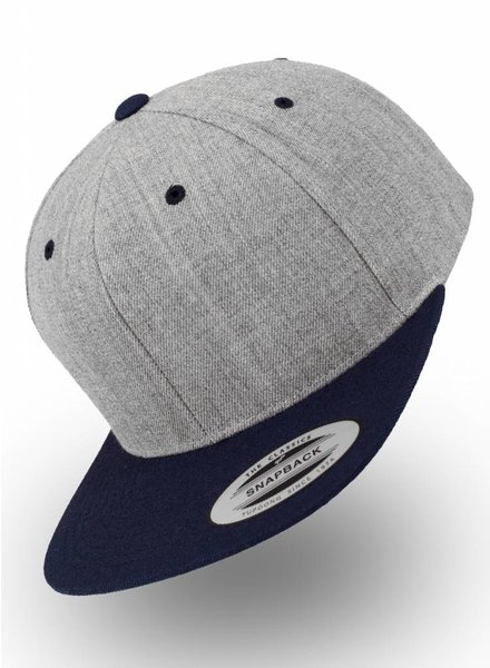 Flexfit by Yupoong Snapback Heather Grey - Navy