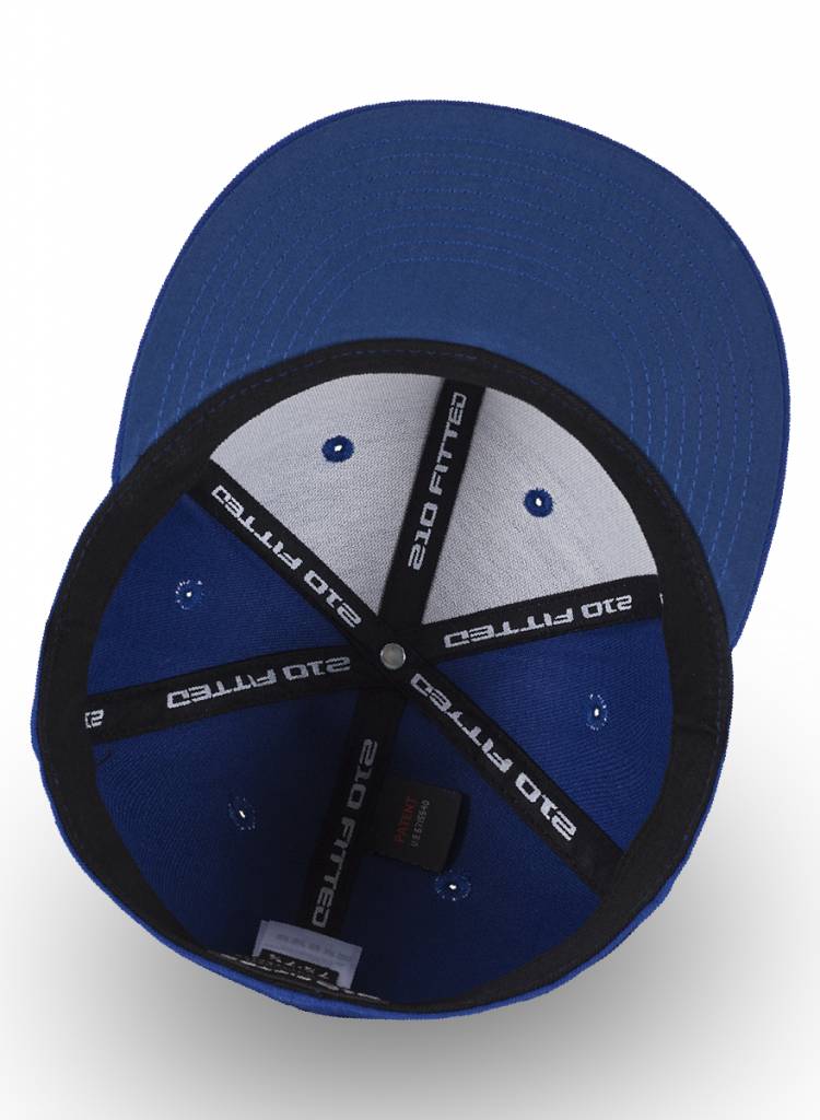 Rein 210 Flat Bill Fitted Hat in Black/Royal