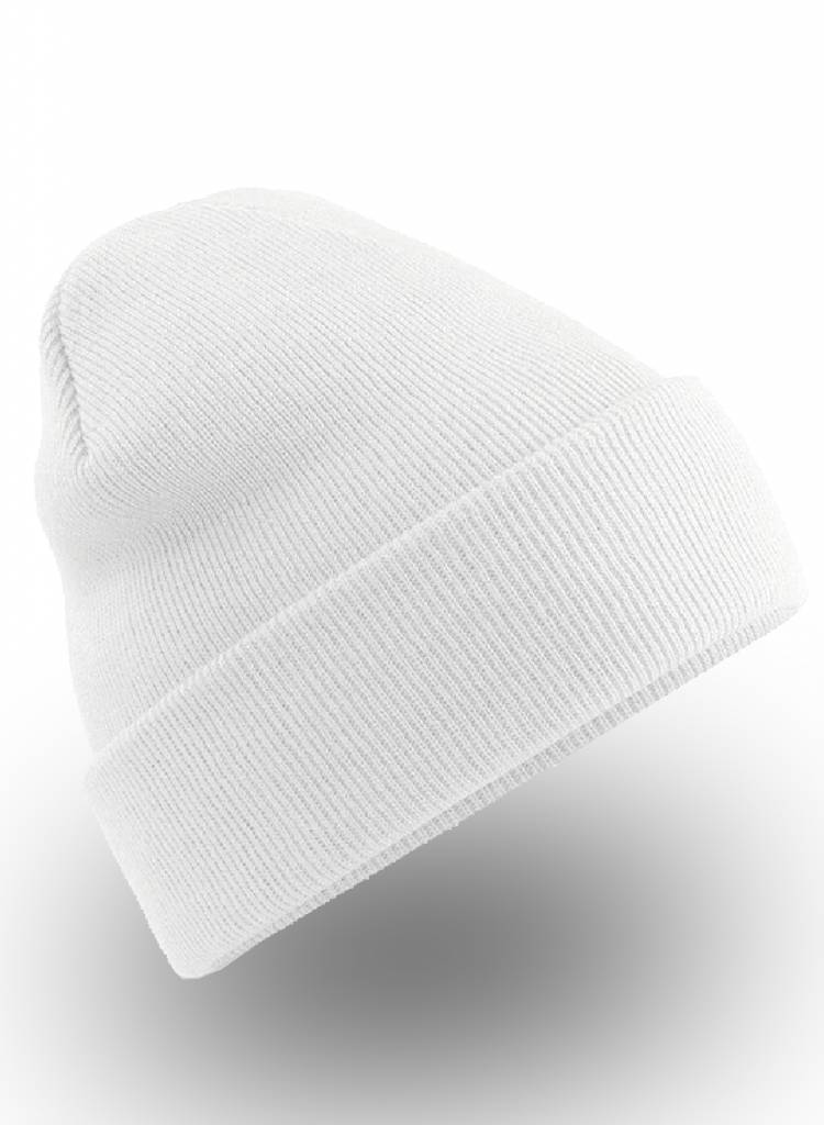 Canberra Malen hoog Beanie White - 123-Borduren: Your Personalised headwear