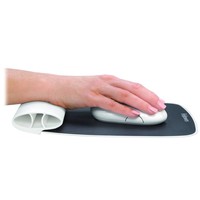 Fellowes I-Spire Series flexibele muismat met polssteun voor muis en toetsenbord grijs
