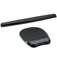 Fellowes Crystals Flex polssteun voor muis met muismat en toetsenbord zwart