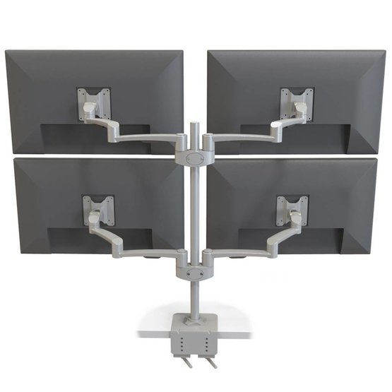 Oslo 4-voudige monitor arm zilvergrijs