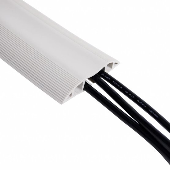 Dataflex Addit rubberen vloergoot 300 cm grijs
