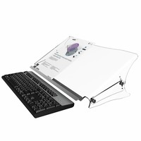 Dataflex Addit ErgoDoc® verstelbare acryl documenthouder met vlakke rand - 49.440