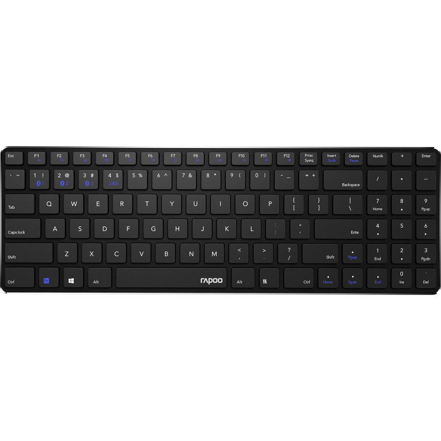 Rapoo E9100M Multi-mode draadloos toetsenbord zwart