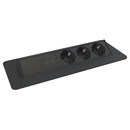 Axessline QuickBox inbouw stekkerdoos met 3x stroom en 2x USB charger zwart Axessline QuickBox inbouw stekkerdoos met 3x stroom en 2x USB charger zwart