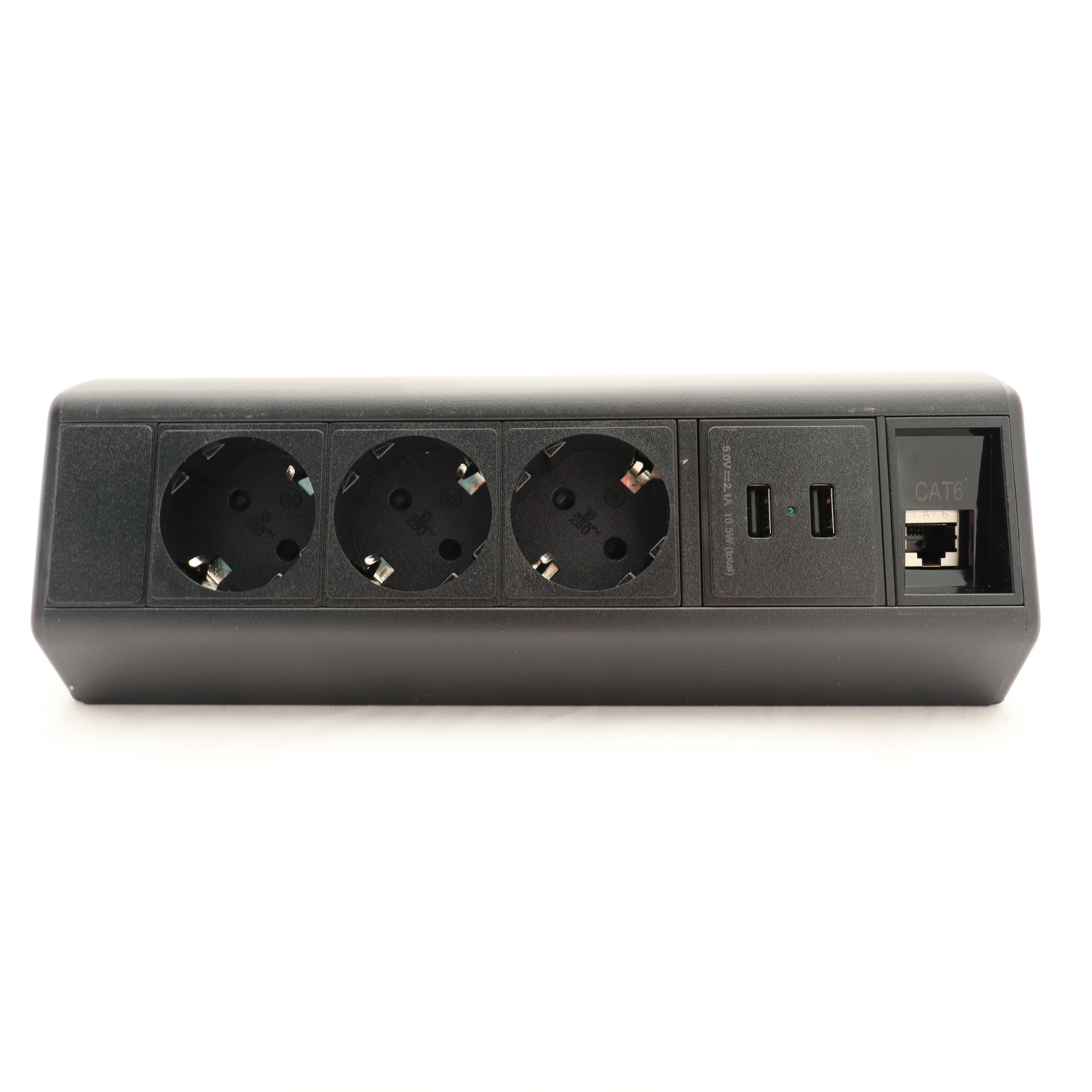 retort houder optie Axessline Desk - 3x power + 2x USB-A charger & Datapoort - ergowerken
