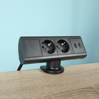 Axessline Desk - 2x power + 2x USB-A charger