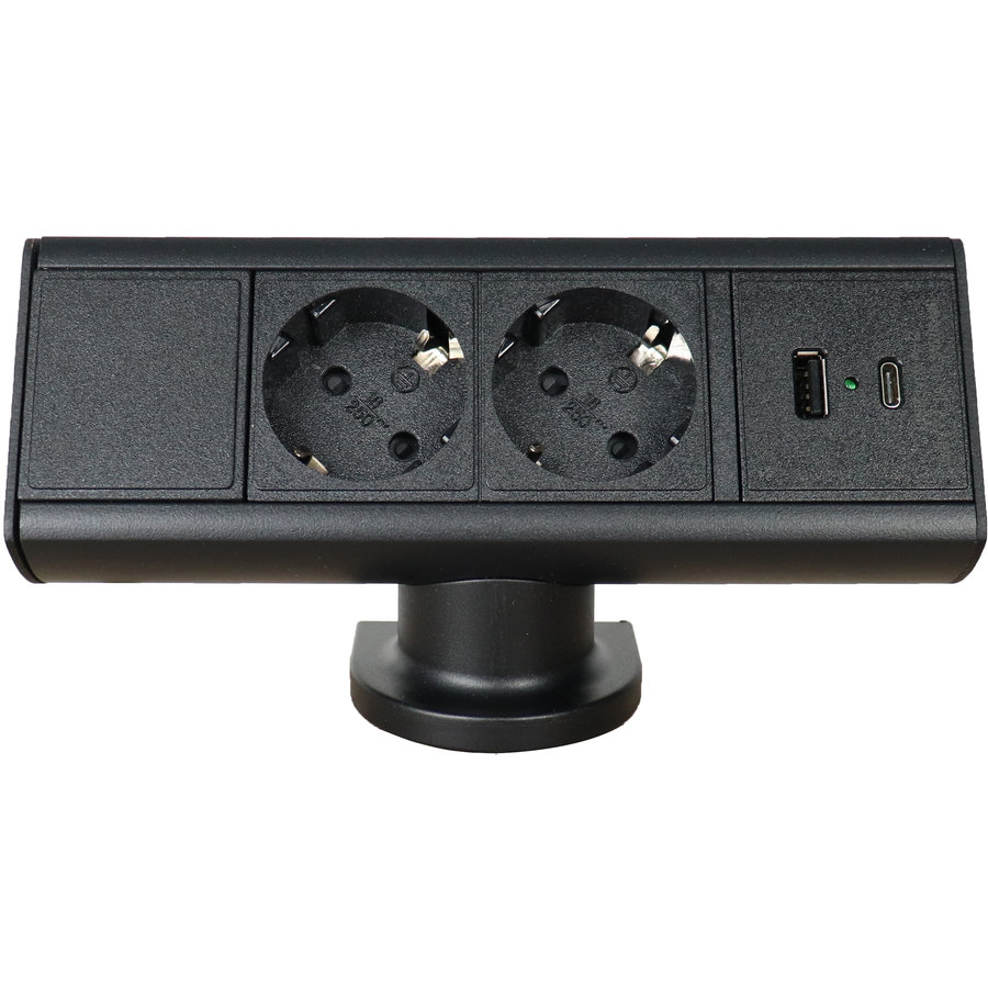 Axessline Desk - 2x power, USB-A + USB-C charger