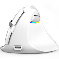 Delux Mini White draadloze rechtshandige ergonomische muis