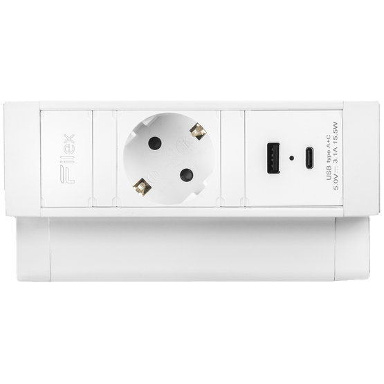 Ergopro Desk Up 2.0 - 1x 230V + USB-A & USB-C charger wit