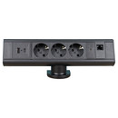 Axessline Desk - 3x power, USB-A + USB-C charger & USB-C + RJ45 datapunt Axessline Desk - 3x power, USB-A + USB-C charger & USB-C + RJ45 datapunt