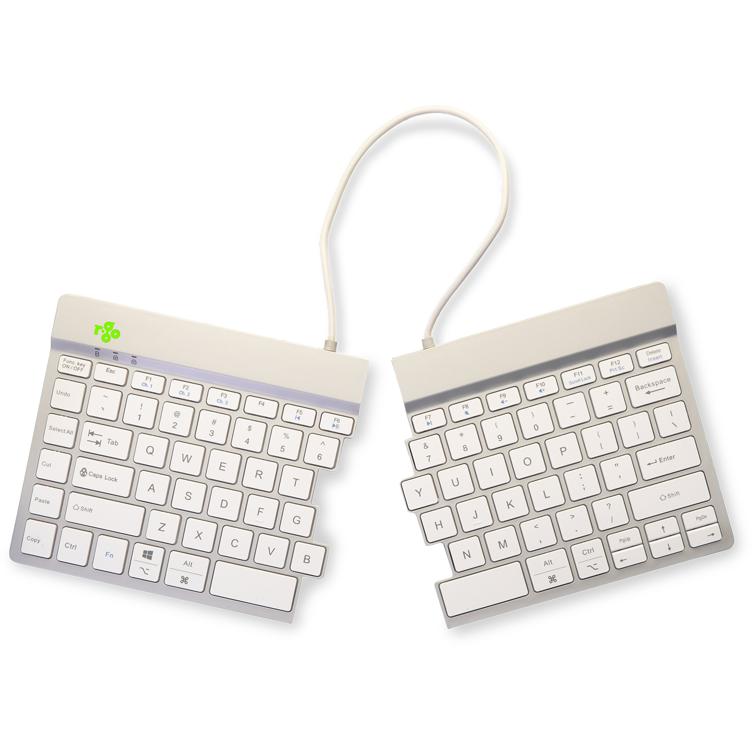 R-Go Split split Bluetooth keyboard white