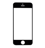 Front glas voor Apple iPhone 5C Zwart/Black (scherm glas)