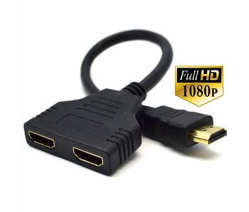 1080P HDMI poort Splitter kabel naar 2 HDMI poort adapter 30cm