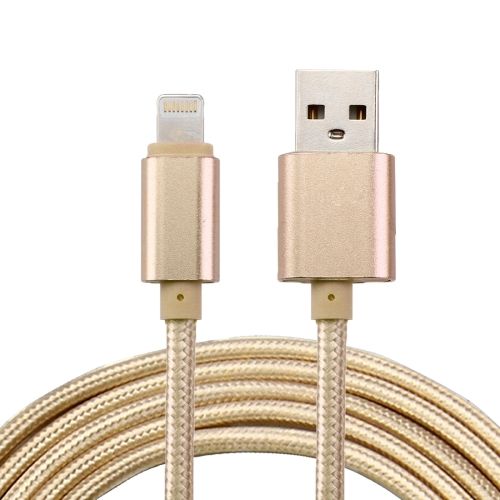 medeklinker diep Normaal gesproken 2 Meter geweven premium oplader kabel adapter Goud/Gold voor iPhone/iPad -  TrendParts