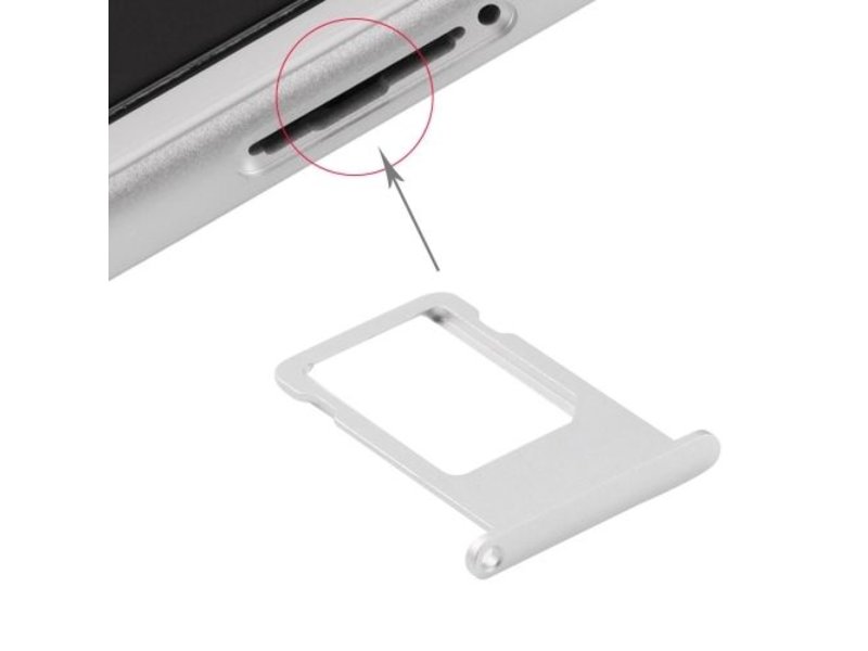 Simkaart sim tray voor Apple iPhone 6S PLUS Zilver / Silver simkaarthouder reparatie onderdeel