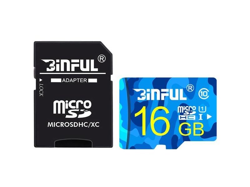 MicroSD kaart 16 GB + SD Class 10 Adapter geheugenkaart memory opslag