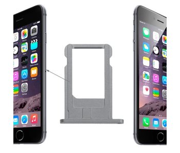 Simkaart houder sim tray voor Apple iPhone 6 Grijs / Grey reparatie onderdeel