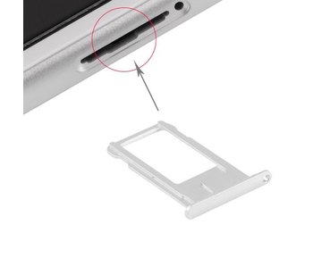 Simkaart houder voor Apple iPhone 6 PLUS (+) Zilver / Silver reparatie onderdeel