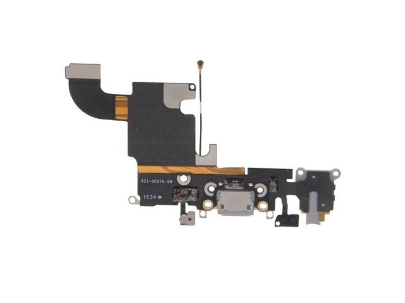 Dock connector voor Apple iPhone 6S Grijs / Zwart lightning oplaadpoort flex reparatie onderdeel