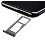 Dual simkaart houder voor Samsung Galaxy S8 PLUS (+) Zwart / Black simkaarthouder reparatie onderdeel