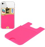 Super Handige Sticky Pouch Kaarthouder/Card Holder/Pasjes Houder universeel voor o.a. iPhone en Samsung ROZE (case cover hoesje)