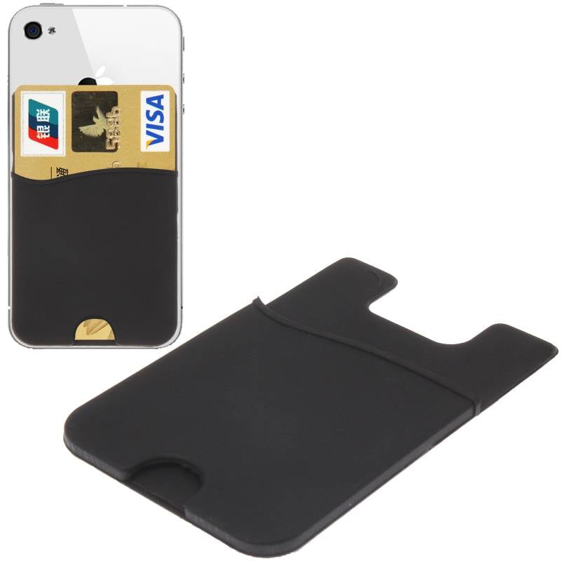 Kaarsen afdeling strottenhoofd Super Handige Sticky Pouch Kaarthouder/Card Holder/Pasjes Houder universeel  voor o.a. iPhone en Samsung ZWART (case cover hoesje) - TrendParts