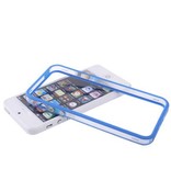 Bumper hoesje voor iPhone 5/5S/SE Blauw/Transparant premium case cover