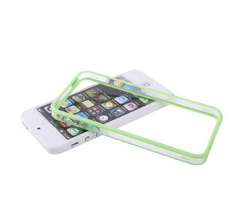 Bumper hoesje voor iPhone 5/5S/SE Groen/Transparant premium case cover