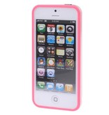 Bumper hoesje voor iPhone 5/5S/SE Roze/Transparant premium case cover