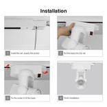 Mi·Light Wifi Rail Track Light Alpha Lite Mi-Light 25W RGBW. Op afstand bedienbaar. 350° & 180° draaibaar