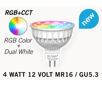 Mi·Light Mi-light 4W RGB & Dual White 12V MR16 GU5.3 LED Spot