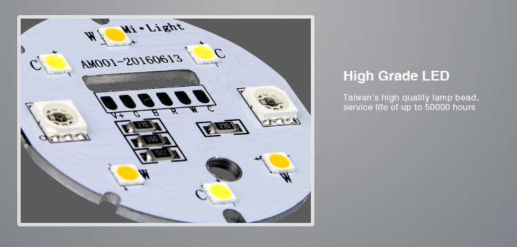 Mi·Light GU5.3 LED spot Mi-Light 4W RGBW & Dual White 12V MR16 Halogeenvervanger op afstand bedienbaar
