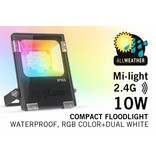 Mi·Light LED Schijnwerper Mi-Light 10W RGBWW Kleur + Dual White. IP65 Spatwaterdicht 220V