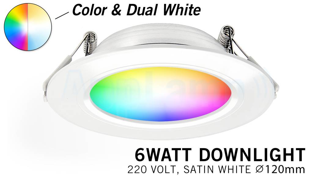 gek film seks RGB kleur + Dual White 6 Watt Mi-Light LED 220Volt inbouwspots, Losse spot  zonder remote. | AppLamp.nl