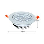 Mi·Light LED Inbouwspot met Afstandsbediening Mi-Light 9W RGBWW Kleur + Dual White 220V. 30° Kantelbaar. Satijn Wit