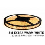 Extra Warm Wit Losse Led Strip | 5m 120 Leds pm Type 2835 12V 8W pm