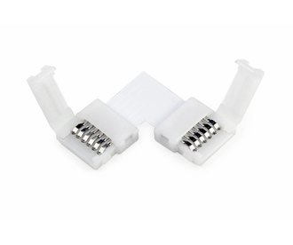 90° L-Connector voor voor 12mm RGBWW / RGBCCT Led Strips | 6 Contacten | Soldeervrij