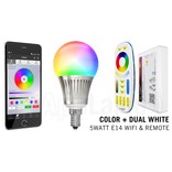 Mi·Light Mi-Light E14 RGB+Dual White 5 Watt Wi-Fi LED lampen. Complete set met Wifi Box en Remote!