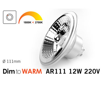 Dim2Warm AR-111 GU10 LED spot 2700K tot 1800K