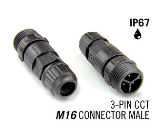 M16 3 Pin IP67 Waterdichte Male Connector CTT