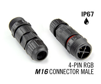 M16 4 Pin IP67 Waterdichte Male Connector