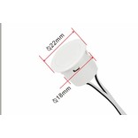Ronde Inbouw Touch aanraak LED dimmer Wit - 12 tot 24V, 4A