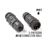 M16 5 Pin IP67 Waterdichte Male Connector