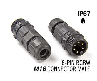 M16 6 Pin IP67 Waterdichte Male Connector