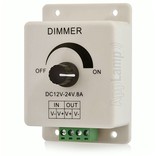 Opbouw LED Lijndimmer met Draaiknop | 12-24 Volt 8 Ampère